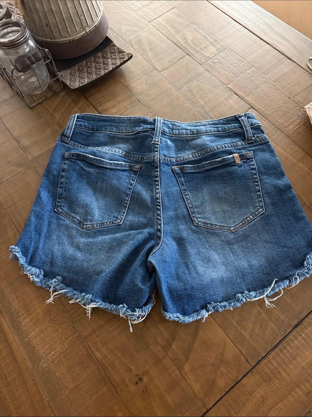 Joe's Jeans Distressed Blue Denim Cutoff Shorts - Picture 3 of 6